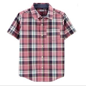 Carter’s Boys Plaid Button Down Front Shirt